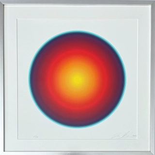 Jan Kaláb - Glow Explosion 423 - Giclée, limitovaná edice 23/50, 50x50cm, rámováno, zaskleno