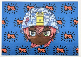 Death NYC - Anime boy a baby - limitovaná edice s certifikátem, 45x32cm