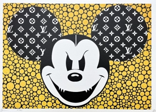 Death NYC - Angry Mickey - limitovaná edice s certifikátem, 45x32cm