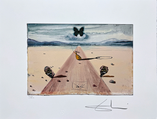 Salvador Dalí - Paysage aux papillons ll - signováno, limitovaná edice, 50x66cm